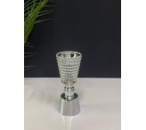 مبخرة زجاج فضي