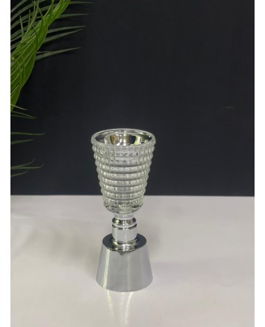 مبخرة زجاج فضي