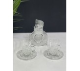 طقم كاسات وفناجيل شفافة 01