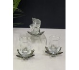 طقم 18 قطعة كريستال اسود