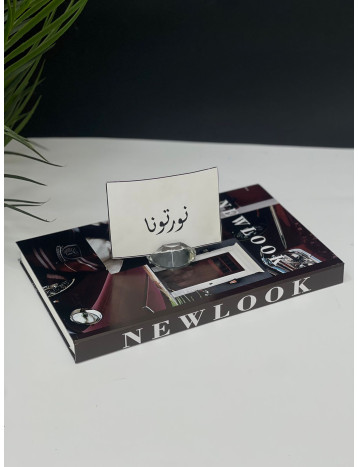 حامل كرت كريستال شفاف