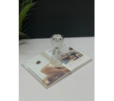 مبخرة زجاج فضي