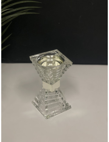 مبخرة زجاج فضي 